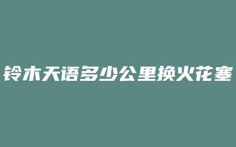 铃木天语多少公里换火花塞