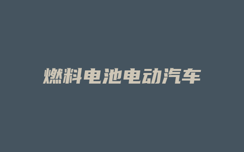 燃料电池电动汽车