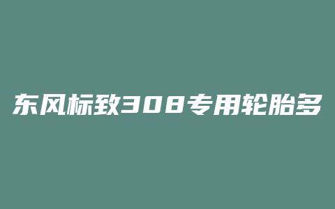 东风标致308专用轮胎多少钱