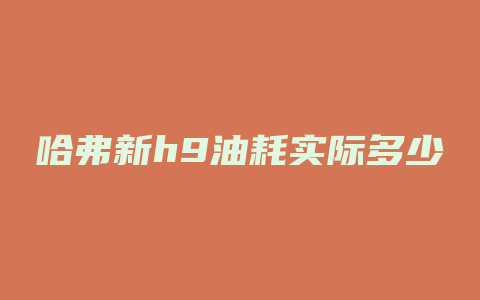 哈弗新h9油耗实际多少