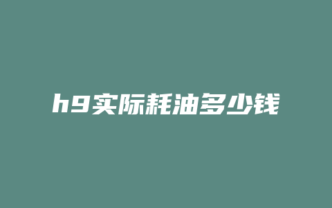 h9实际耗油多少钱