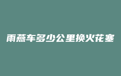 雨燕车多少公里换火花塞