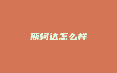 斯柯达怎么样