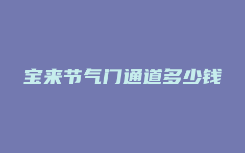 宝来节气门通道多少钱