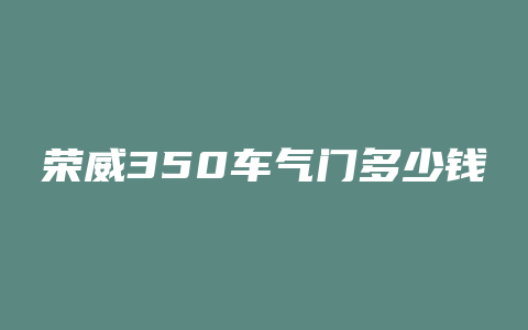 荣威350车气门多少钱