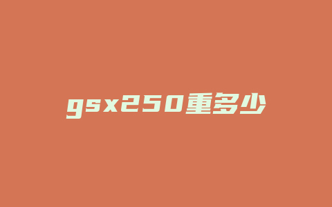 gsx250重多少